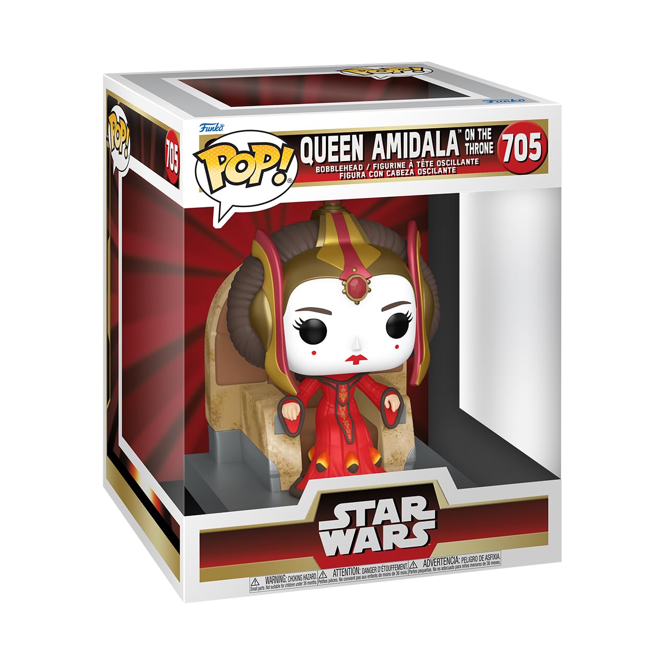 Funko POP! Deluxe: Star Wars Episode 1 The Phantom Menace Anniversary - Padmé Amidala on Throne - Collectable Vinyl Figure - Gift Idea - Official Merchandise - Toys for Kids & Adults - Movies Fans