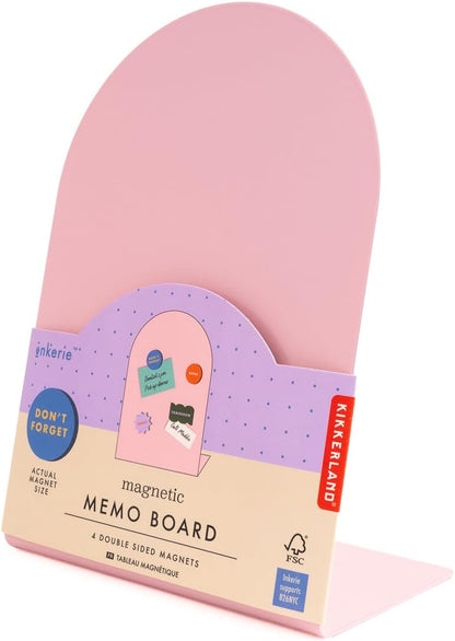 Kikkerland Inkerie Pink Magnetic Memo Board