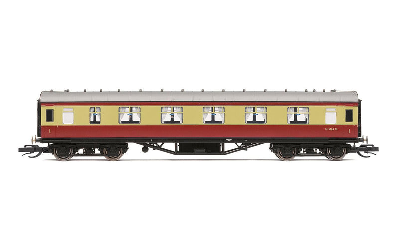 TT:120 Hornby Coach Car - TT4036 BR 57' Corridor First, M1063M - Era 4 Train Toy, TT Gauge Carriage for Train Set, Rolling Stock Models for Adults - 1:120 Scale Model Gift