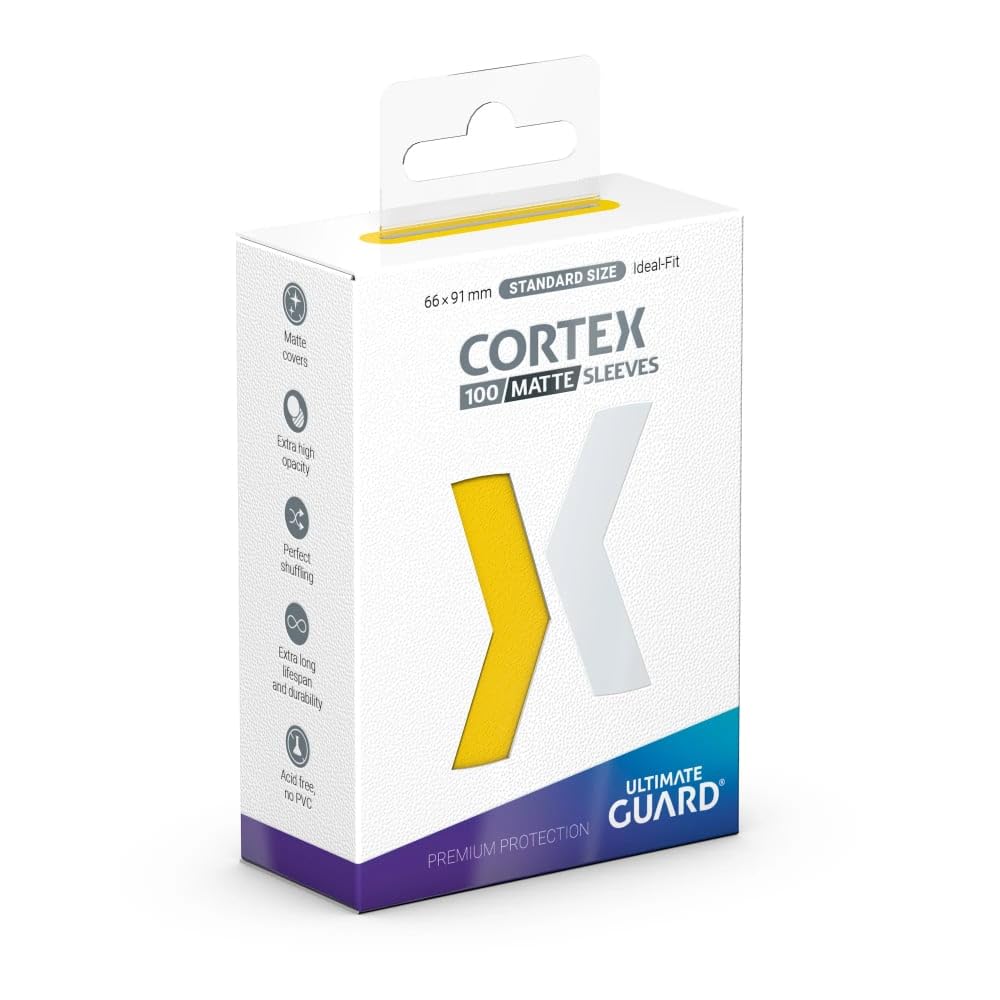 Ultimate Guard Cortex Matte Sleeves Standard Size (100) (66x91mm), Farbe:Gelb