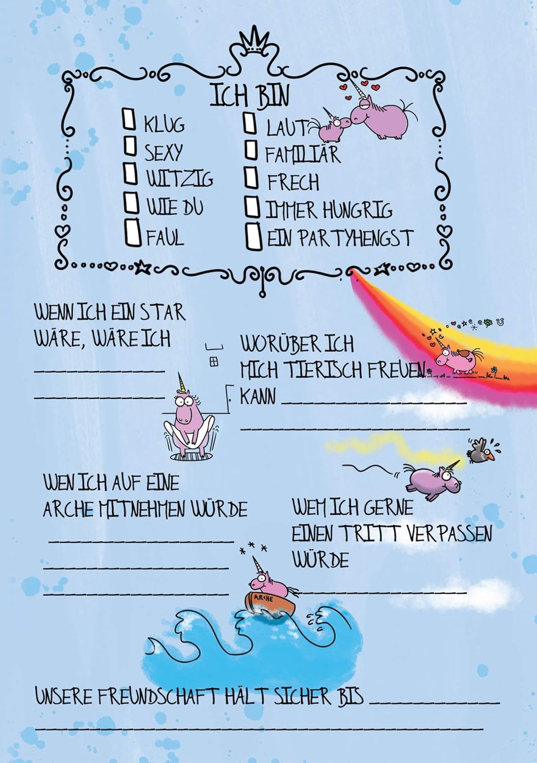 Mein Einhorn Freundebuch: zum Eintragen