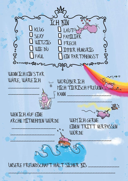 Mein Einhorn Freundebuch: zum Eintragen