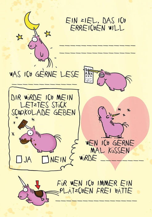 Mein Einhorn Freundebuch: zum Eintragen