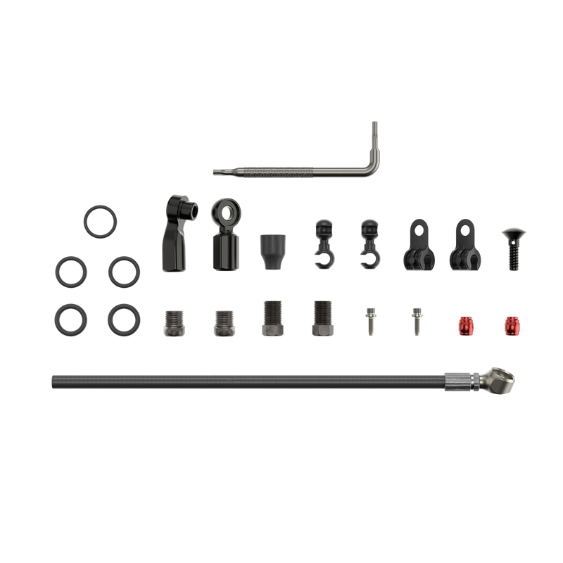 SRAM Spare Disc Brake Hydraulic Hose Kit Beveled Banjo -2000Mmblk (Inc. Banjo, Fittings) Flat Mount,Red22,Force22,Rival22,Force 1,Force Cx1,Apex1 Hrd,S700 Black 2000Mm