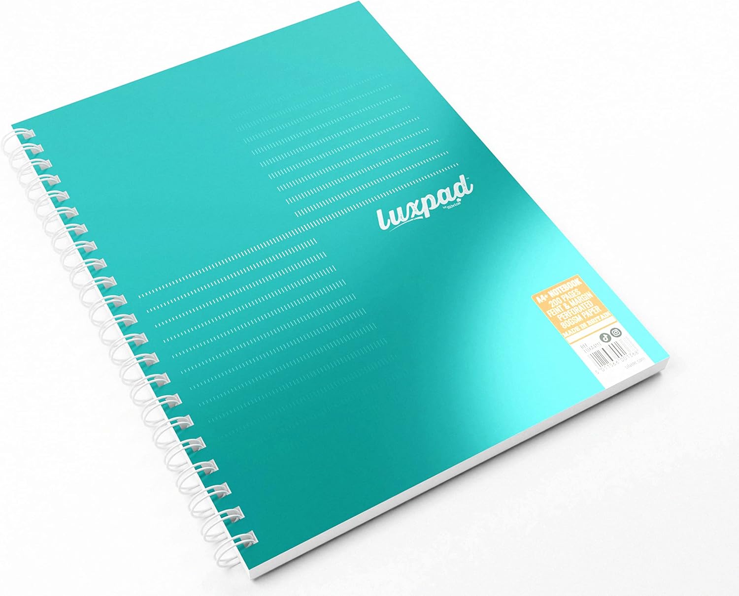 Silvine Luxpad Metallic A4+ FSC Wirebound Notebook - Lined (200 Pages) Pack of 3 & Zebra 2438 Z-Grip Smooth Retractable Ballpoint Pen - Black (Pack of 5) (Packaging May Vary
