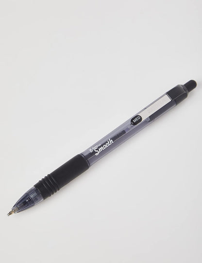 Silvine Luxpad Metallic A4+ FSC Wirebound Notebook - Lined (200 Pages) Pack of 3 & Zebra 2438 Z-Grip Smooth Retractable Ballpoint Pen - Black (Pack of 5) (Packaging May Vary