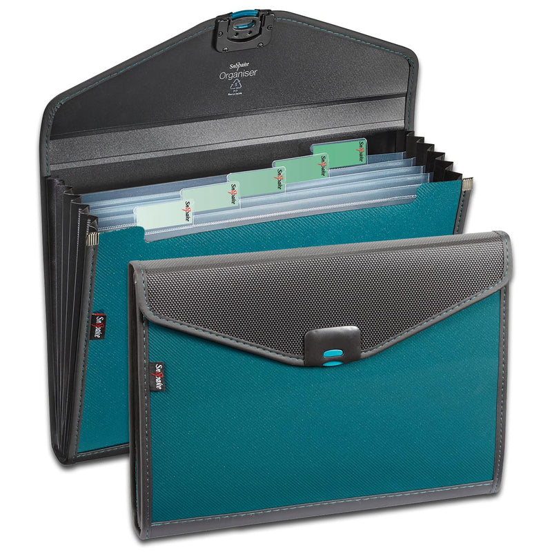 Snopake A4 Zeon Turquoise 6-Part Expanding Organiser