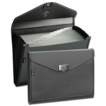 Snopake Zeon 15894 - Organizador expandible (13 partes, tamaño A4, color carbón