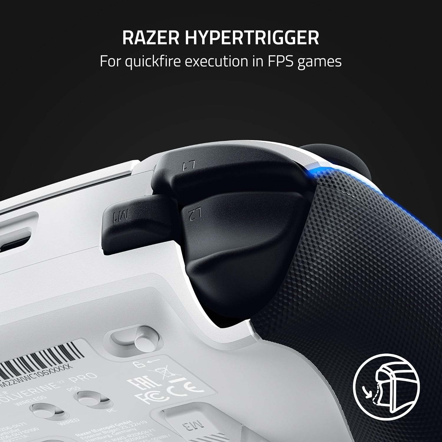 Razer Wolverine V2 Pro - Wireless Pro Gaming Controller for PS5 Consoles and PC (HyperSpeed Wireless, Mecha-Tactile Action Buttons, 8-Way Microswitch D-Pad, HyperTrigger) Mercury