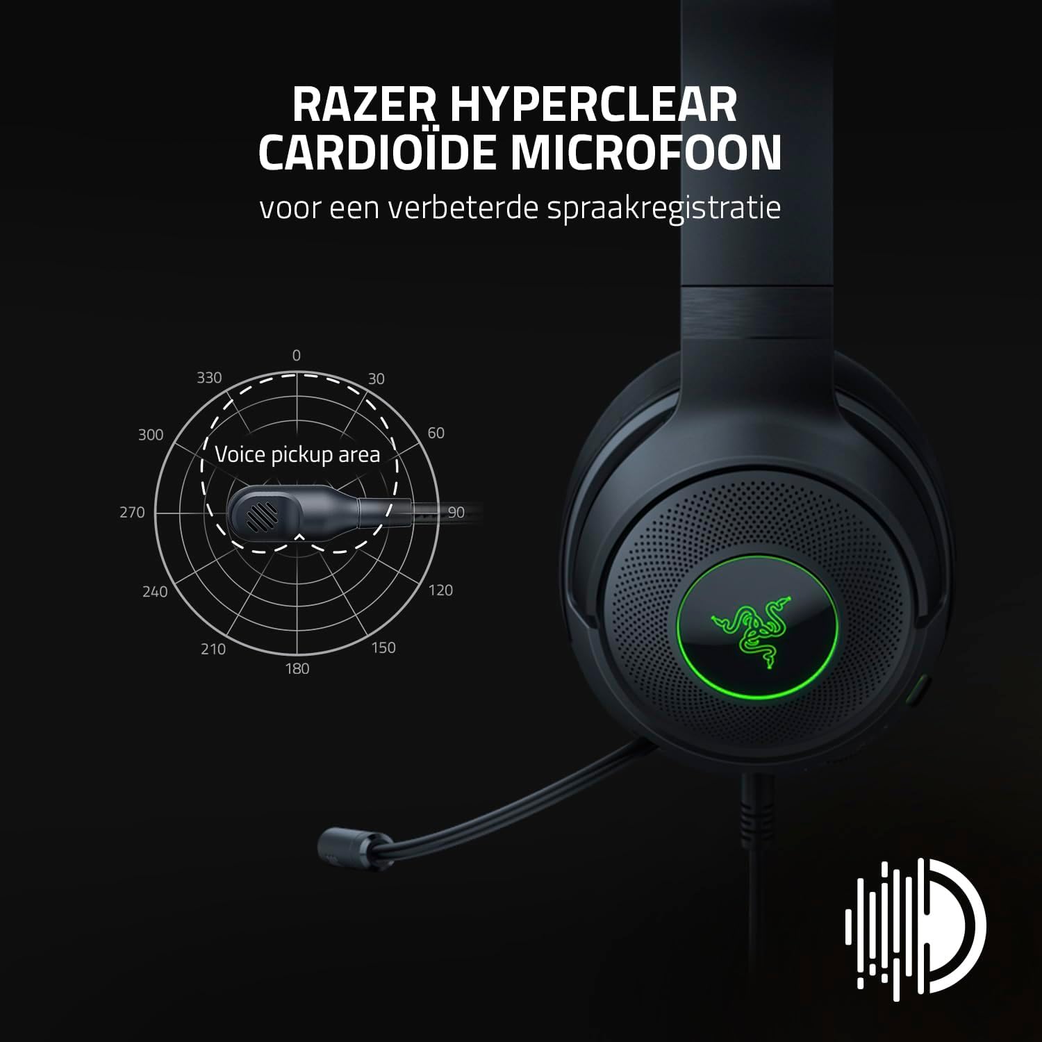 Razer Kraken V3 X USB - Wired USB Gaming Headset (ultra-lightweight at 285g, TriForce 40 mm drivers, HyperClear Cardioid Microphone, 7.1 surround sound, Chroma RGB