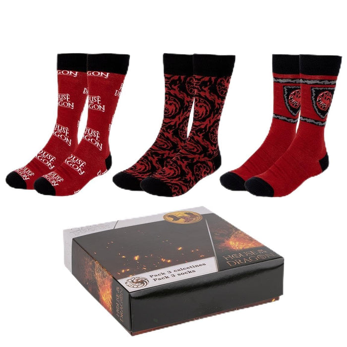 House Of Dragon Lot de Chaussettes House of The Dragon, Multicolore, 35-41 Unisex Kids