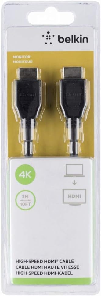 Belkin High-Speed HDMI 2.0 Cable - 3 m/10 feet (Supports 4k, Ultra HD, 3D) - Black