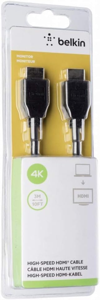 Belkin High-Speed HDMI 2.0 Cable - 3 m/10 feet (Supports 4k, Ultra HD, 3D) - Black