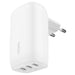 Belkin BoostCharge 3-Port USB-C Power Charger with 67W PPS (for USB-C PD 3.1 Devices like iPhone 15 (All Models), MacBook Pro, AirPods, Galaxy, etc., White