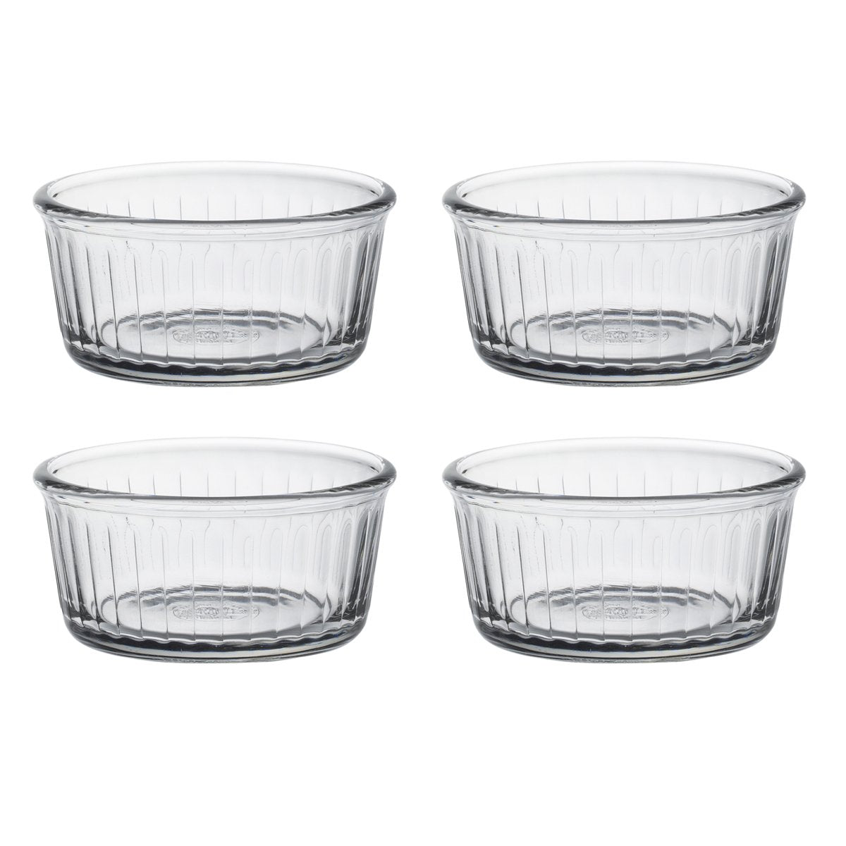 Duralex Set of 4 Clear Ramekins, 8.5cm