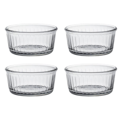 Duralex Set of 4 Clear Ramekins, 8.5cm
