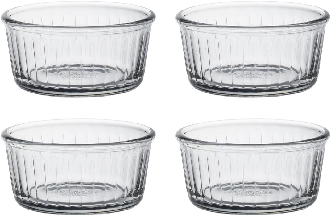Duralex Set of 4 Clear Ramekins, 8.5cm