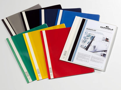 Durable Duraplus HUNKE & Yoke Domestic Clear View Folders, Durable Film, DIN A4, Black DIN A4 extrabreit black