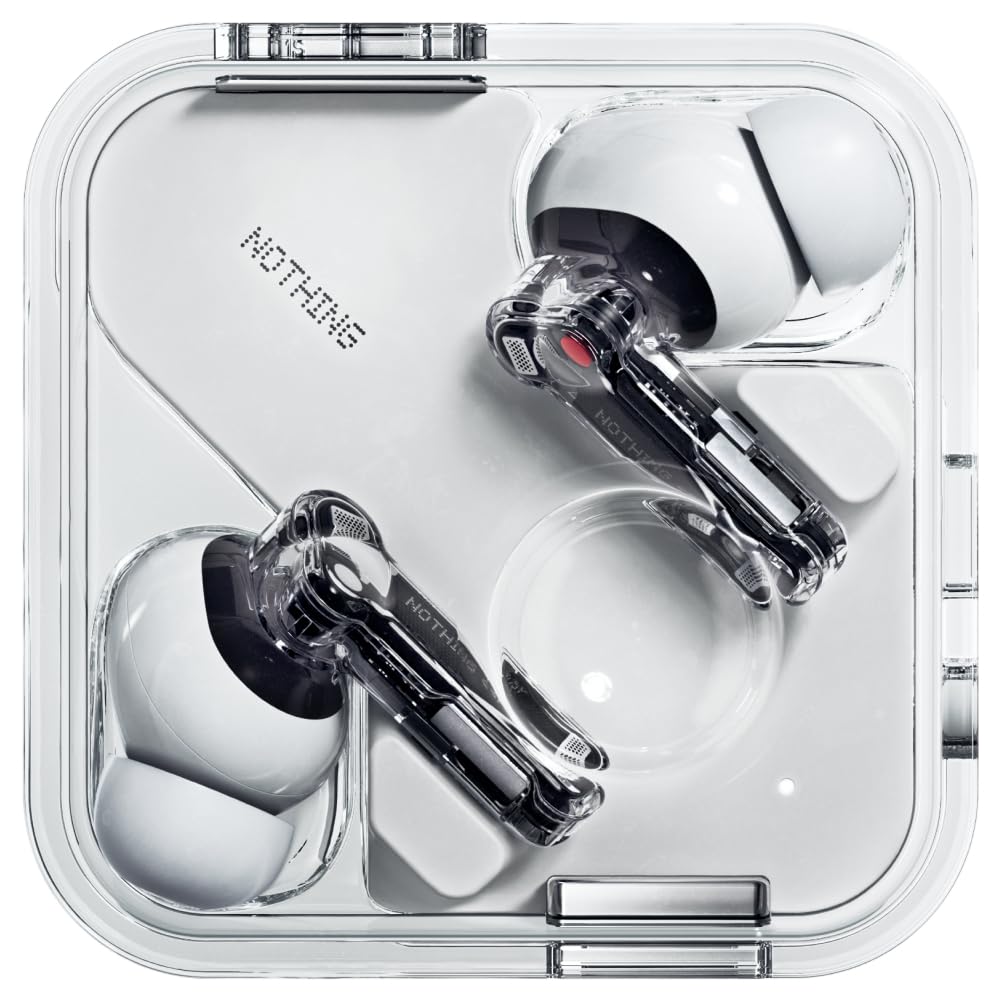 Nothing Ear wireless ear buds with ChatGPT integration, Hi-Res Audio, Smart Active Noise Cancelling, Advanced equalizer and up to 40.5 hours of listening time