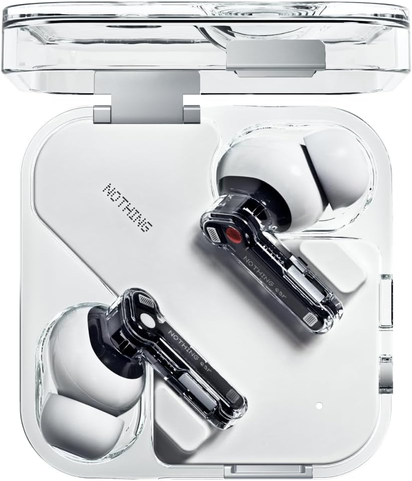 Nothing Ear wireless ear buds with ChatGPT integration, Hi-Res Audio, Smart Active Noise Cancelling, Advanced equalizer and up to 40.5 hours of listening time
