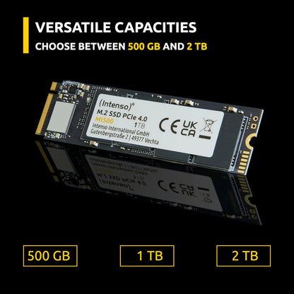 Intenso MI500 500GB NVMe SSD, M.2 Internal SSD, PCIe 4.0 Gen4x4, 5300MB/s Read, 4000MB/s Write, Solid State Drive, 500GB