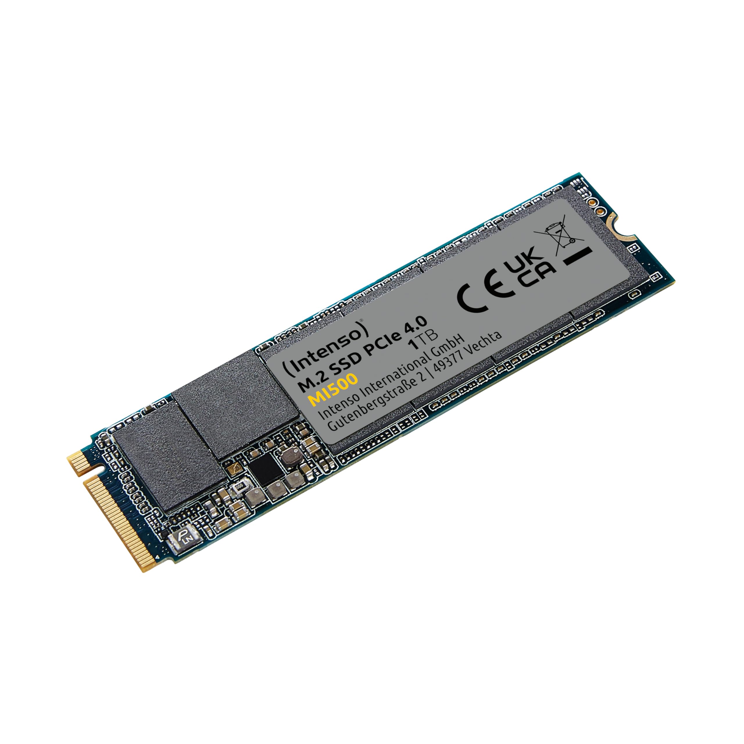 Intenso MI500 1TB NVMe SSD, M.2 Internal SSD, PCIe 4.0 Gen4x4, 5300MB/s Read, 4500MB/s Write, Solid State Drive, 1TB