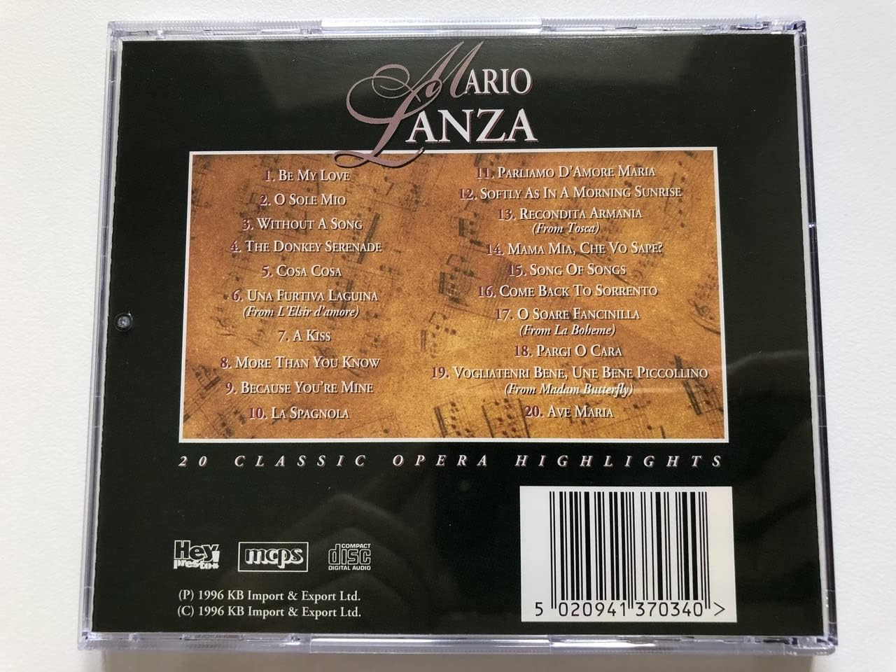 Mario Lanza - 20 Classsic Opera Highlights