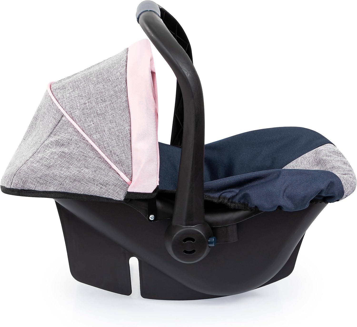 Bayer Design-67927AA Animales Silla de Coche para muñecas, Color Gris, Azul, Rosa, M (67927AA