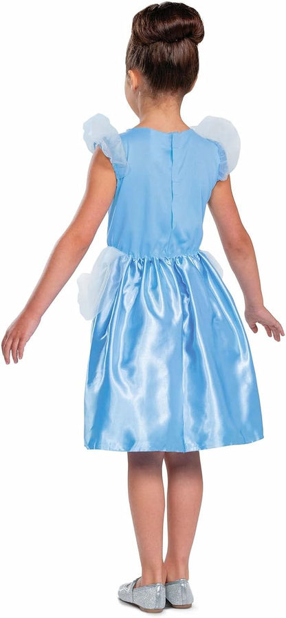 The Latest Disney Official Standard Cinderella Dress for Girls Costume Kids, Christmas Halloween Princess Dress Up for Girls Fancy Dress Up Outfit