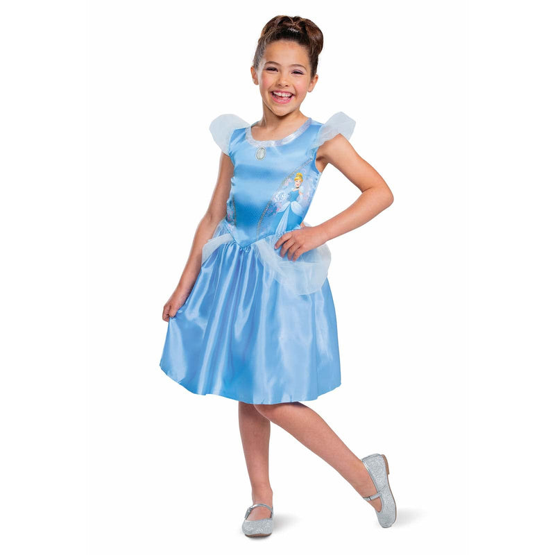 The Latest Disney Official Standard Cinderella Dress for Girls Costume Kids, Christmas Halloween Princess Dress Up for Girls Fancy Dress Up Outfit