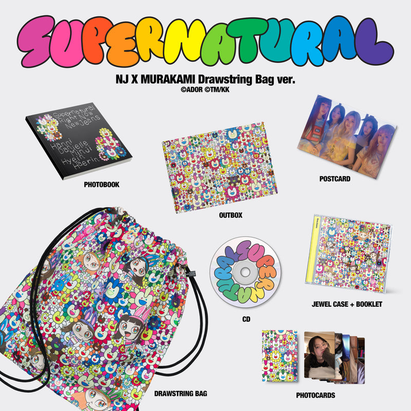 NewJeans 'Supernatural' NJ X MURAKAMI (Drawstring Bag Ver.)