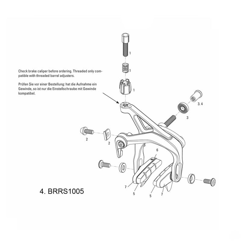 SRAM Spare Rim Brake Center Nut Set Rival/Force (12 16 20, 30Mm)