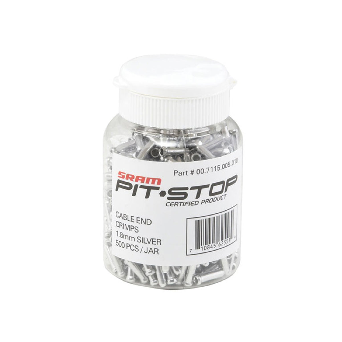 SRAM Gear Cable End Crimps 1.2Mm Silver 500-Count Jar