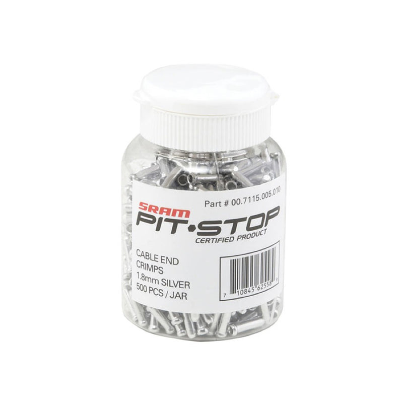 SRAM Gear Cable End Crimps 1.2Mm Silver 500-Count Jar