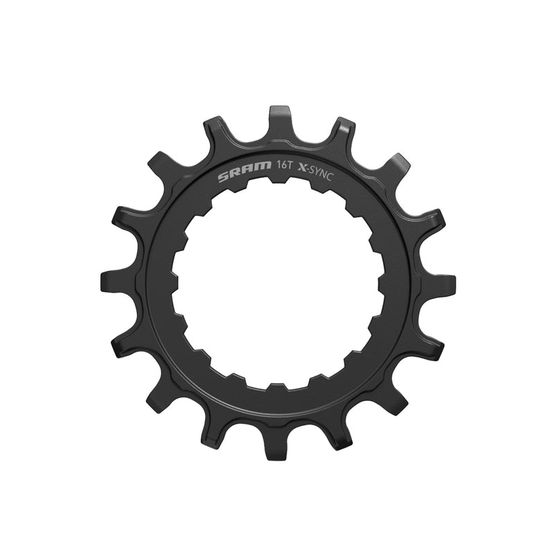 SRAM Chain Ring X-Sync Sprocket For Bosch Motors 16T Straight Steel Black Black 16T