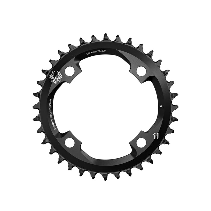 SRAM Chain Ring X-Sync 2 36T 104 Bcd Alum 12 Speed Black Black 12 Speed