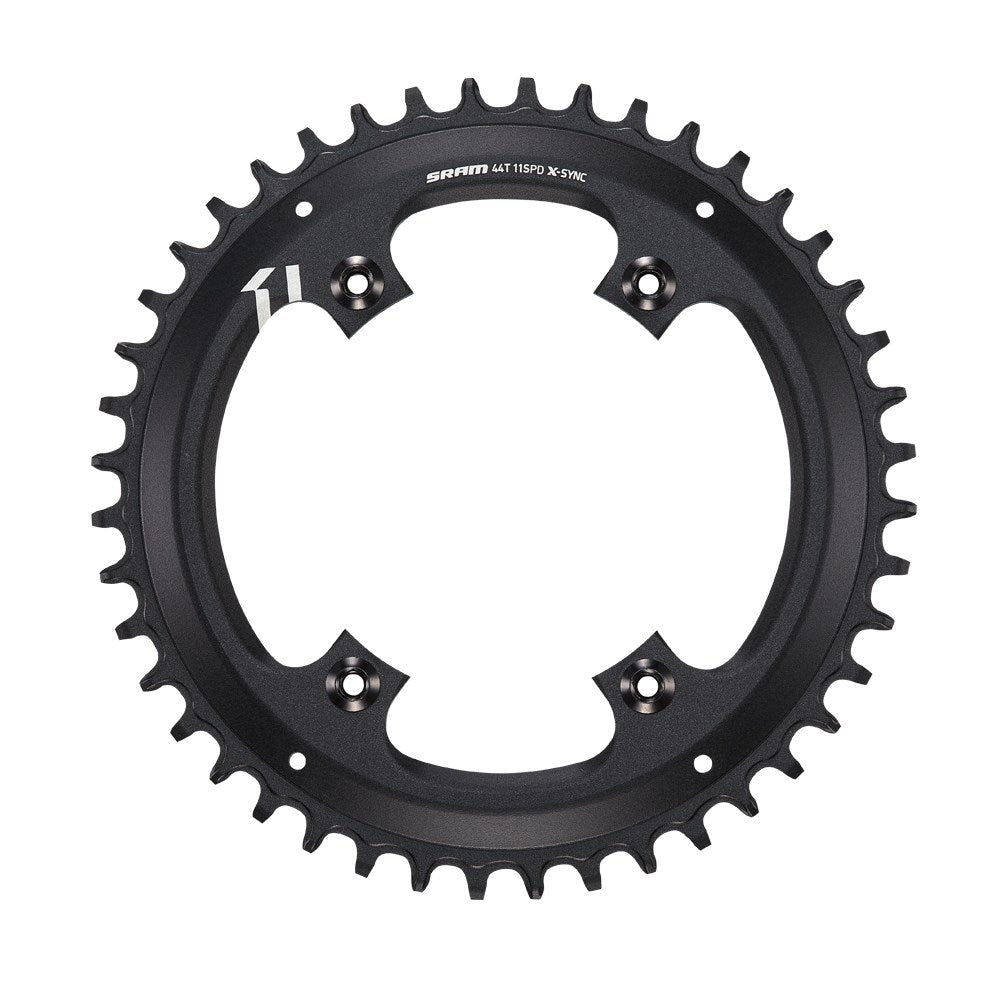 SRAM Chain Ring X-Sync 44T 11 Speed Apex1 Asymmetric 110Bcd Alumblack Bb30 Or Gxp  11 Speed 44T