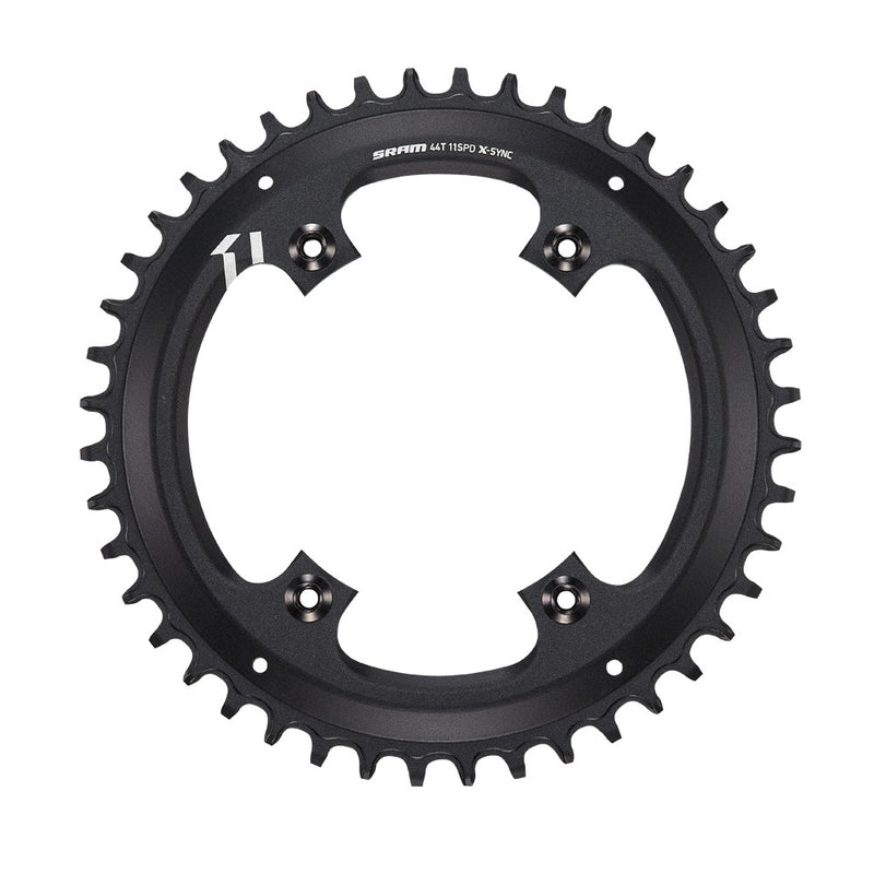 SRAM Chain Ring X-Sync 44T 11 Speed Apex1 Asymmetric 110Bcd Alumblack Bb30 Or Gxp  11 Speed 44T