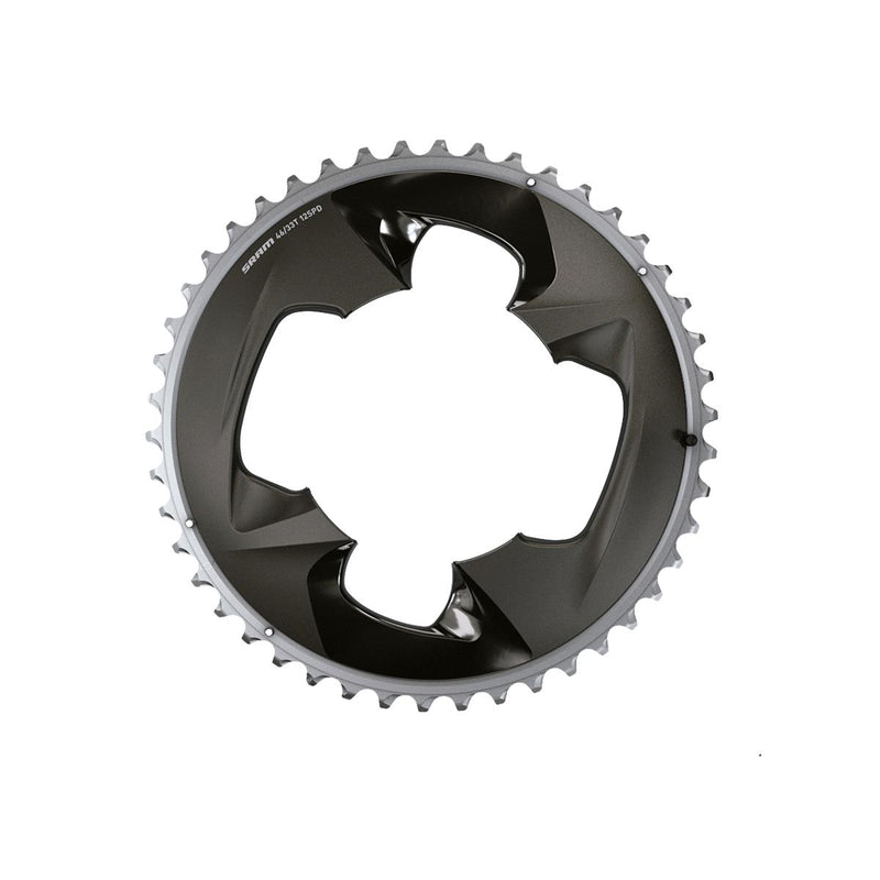 SRAM Chain Ring Road 107Bcd 2X12 Force With Cover Plate Polar Grey 12Speed 48T