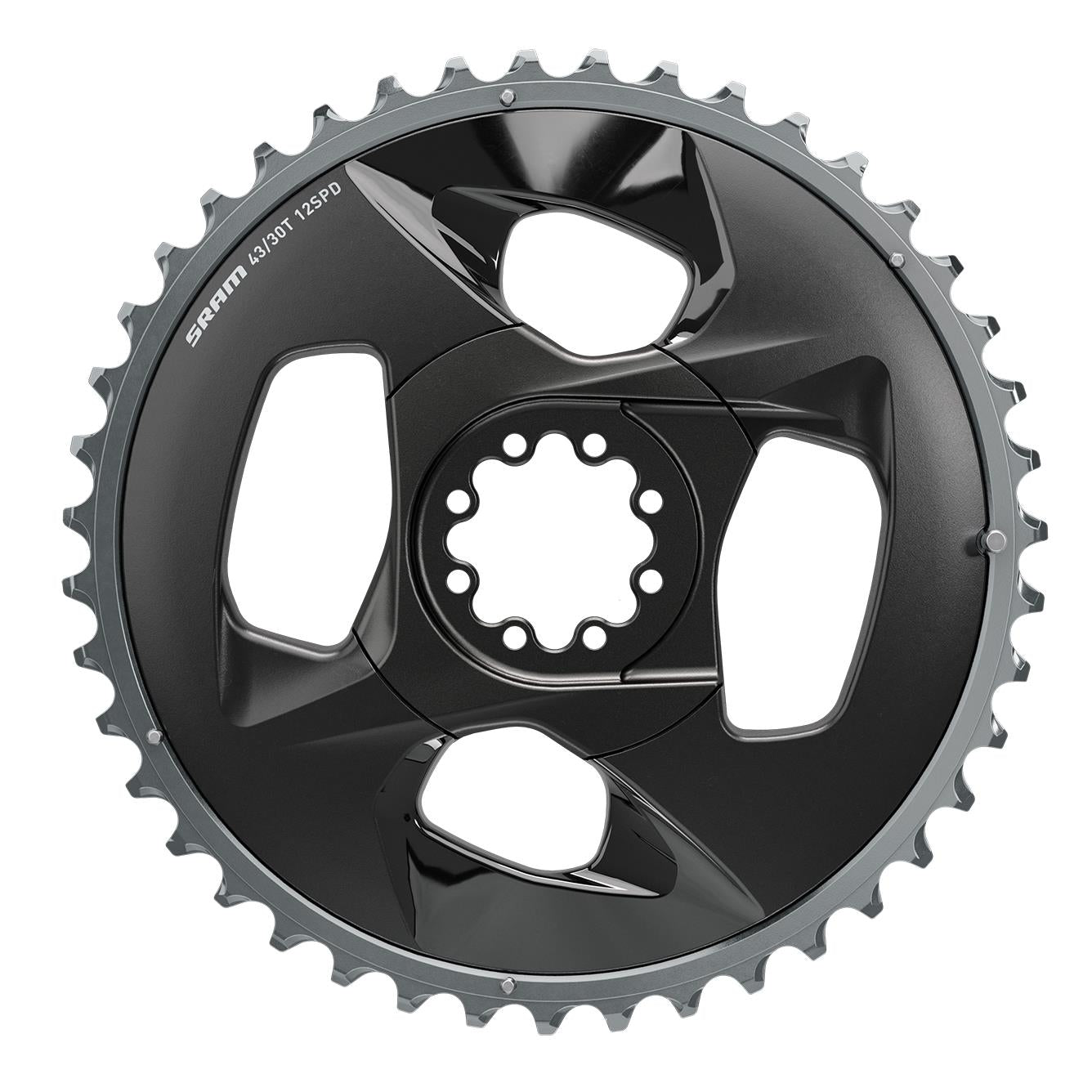 Chain Ring Road 43T 94Bcd 2X12 Force Wide With Cover Plate 2021 Polar Grey 43T