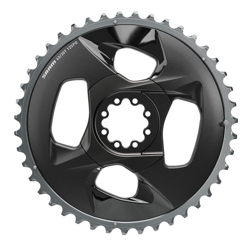Chain Ring Road 43T 94Bcd 2X12 Force Wide With Cover Plate 2021 Polar Grey 43T