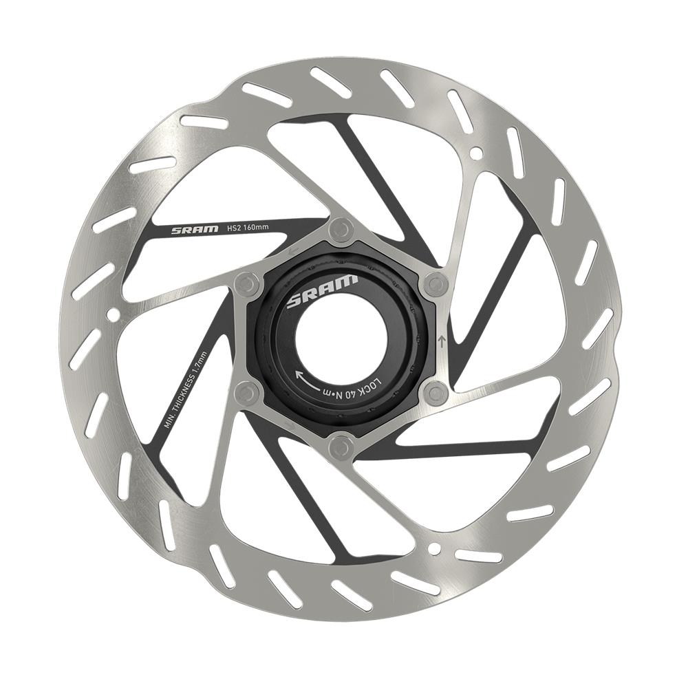 SRAM Rotor Hs2 Center Lock (Includes Lockring) Rounded  160Mm