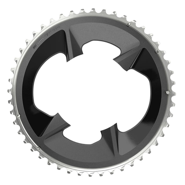SRAM Rival Axs Chain Ring Road 107Bbd 2X12 Black With Cover Plate Black 48T