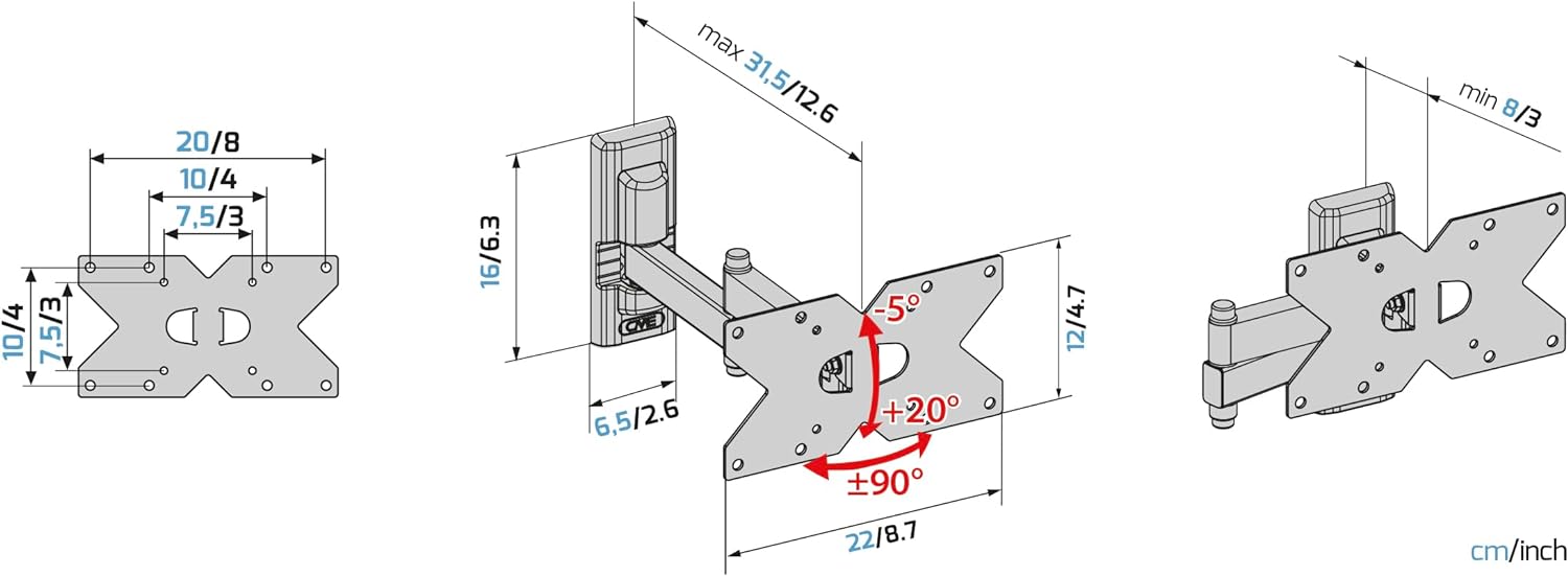 Wall Bracket Meliconi Edr120 26``