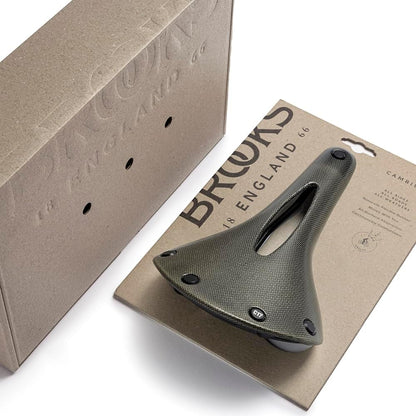 Brooks England Cambium C17 Carved,All-Weather, Waterproof Bike Saddle, Mud-Green, One Size