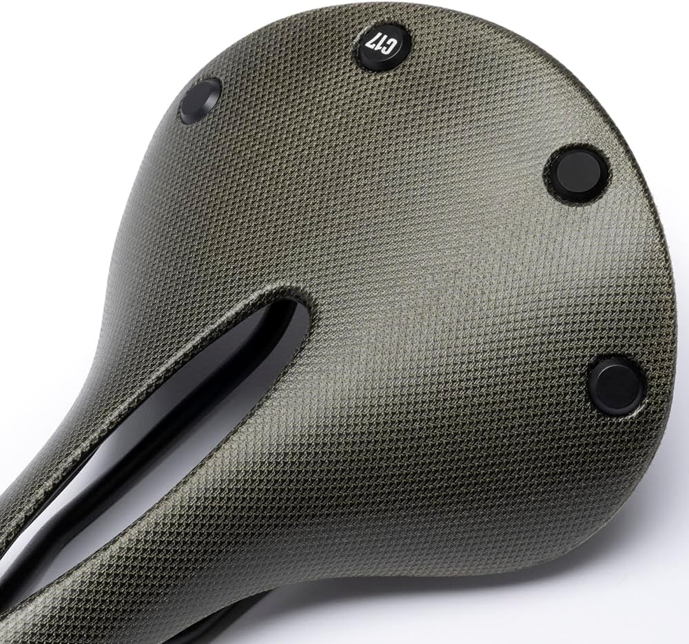 Brooks England Cambium C17 Carved,All-Weather, Waterproof Bike Saddle, Mud-Green, One Size
