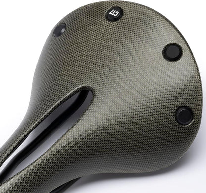 Brooks England Cambium C17 Carved,All-Weather, Waterproof Bike Saddle, Mud-Green, One Size