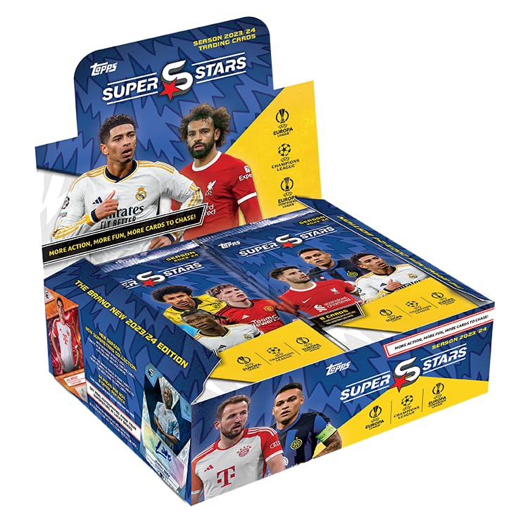 Topps UCC Superstars 23/24 - Full Box - 24 Päckchen UCC Superstars 2024 (8 Karten pro Päckchen/192 Karten)