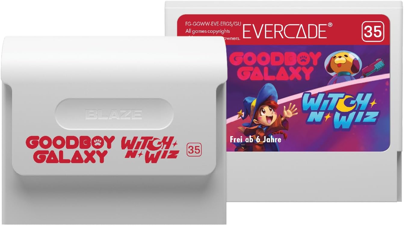 Evercade Goodboy Galaxy / Witch N' Wiz Dual Cartridge