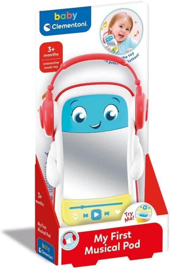 Clementoni Baby Infant Toys - My First Musical POD - Early Development & Activity Toys, Interactive Music Toys, Lights & Sounds, Sensory Learning Toys, Toddler 3 Months, Batteries Included, 17894